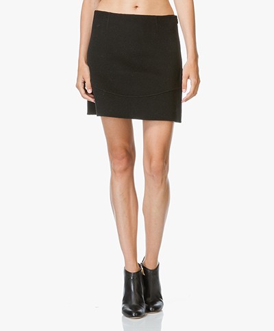 Vanessa Bruno Francette Wool and Cashmere Skirt - Black
