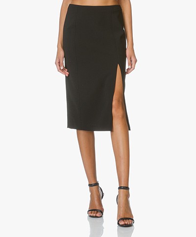 T by Alexander Wang Pencil Skirt with Slit - Black