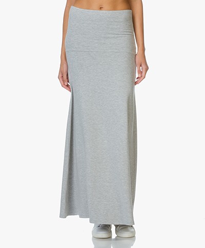Majestic Jersey A-line Skirt - Light Grey Melange