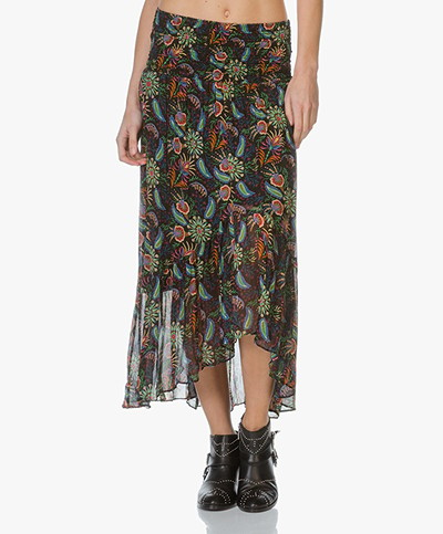 Ba&sh Skirt York in Paisley Print - Black/Multicolored