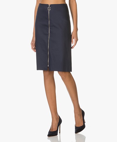 Drykorn A-line Skirt Roxy in Cotton - Dark Blue