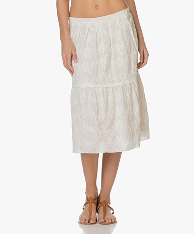 Drykorn Fina Embroidered Skirt - Off-white