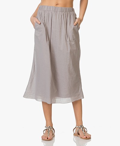 BRAEZ Cotton A-line Skirt - Stone