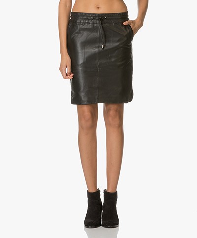 BY-BAR Spring Leather Skirt - Black 