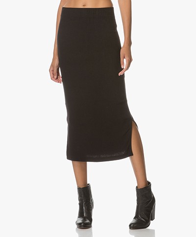 BRAEZ Ultra Soft Jersey Pencil Skirt - Black
