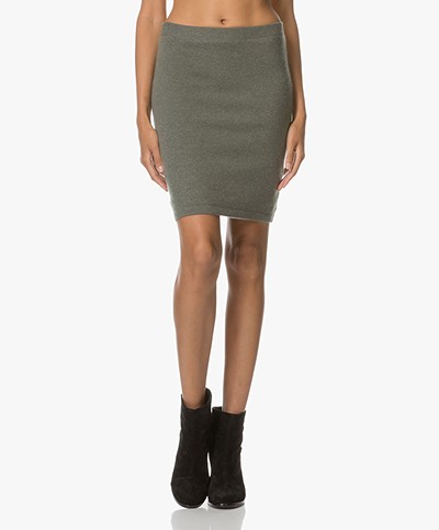 Repeat Cashmere Knitted Skirt - Khaki