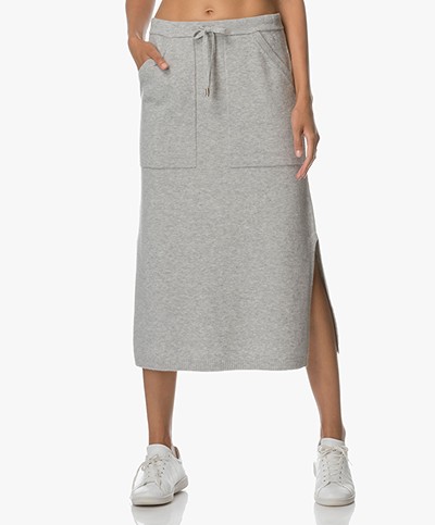 Joseph Farrah Knitted Midi Skirt - Concrete