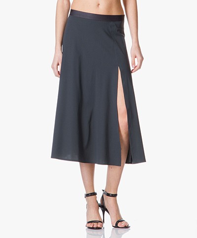 Filippa K Jersey Long Slit Skirt - Inox