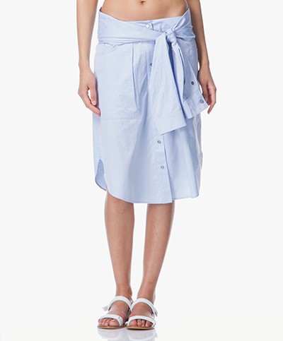 T by Alexander Wang Cotton Skirt - Perwinkle