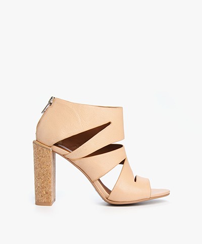 See by Chloé Madras Sandals with Heel - Albicocca/Tacco