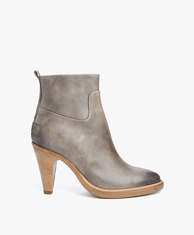 Shabbies Zipbooty Ankle Boots - Greige