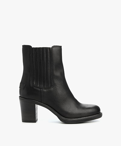 Shabbies Heeled Chelsea Ankle Boots - Black