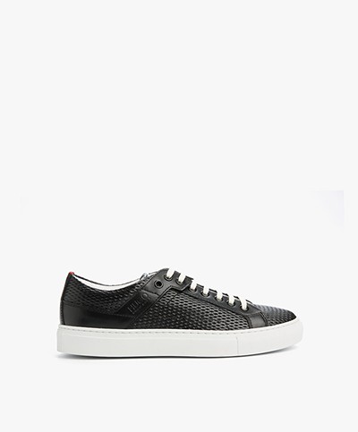HUGO Connie Leather Sneakers - Black