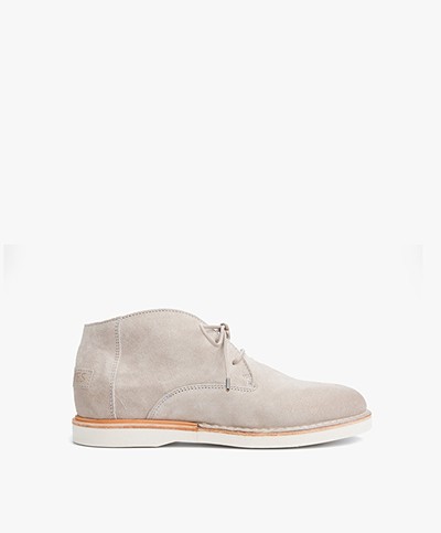 Shabbies Light Lace-Up Shoes in Suede - Off-white