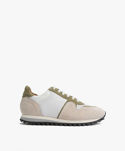 Closed Runner Sneakers - Faded Green/Grey/White