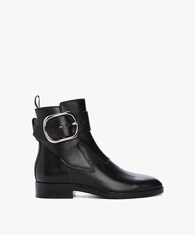 Alexander Wang Bara Ankle Boots with Buckle - Black