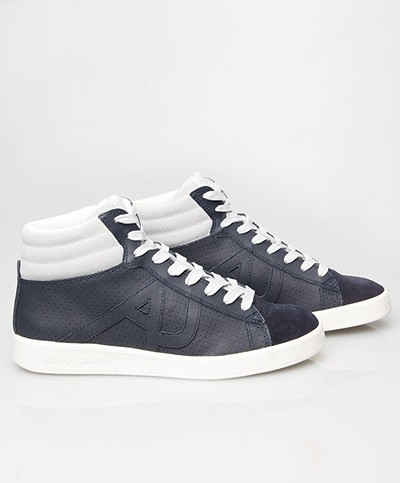 Armani Jeans High Sneaker - Dark Blue