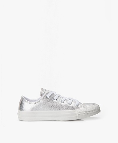 Converse All Star Ox Metallic Silver - Zilver/Wit