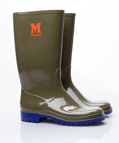 M Missoni Rain Boots - Olive Green