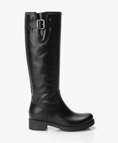 MM6 Rubber and Coated Boots - Black