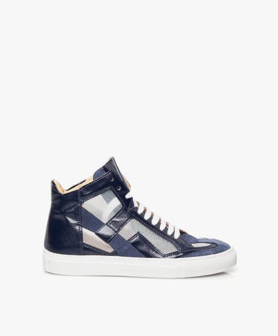 MM6 Cut-out Sneakers - Donkerblauw/Wit