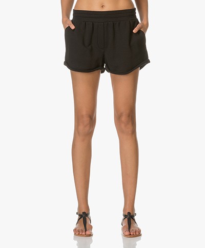 T by Alexander Wang Soft French Shorts - Black