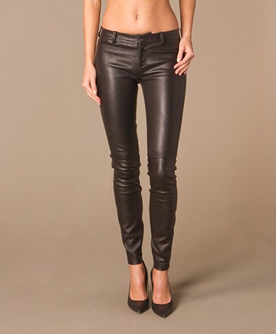 Drykorn Tights Leather Pants - Black