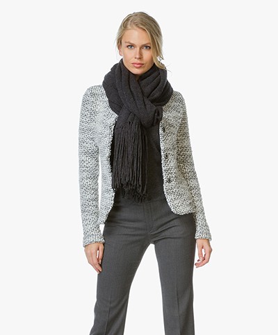 Repeat XL Merino Wool Scarf - Dark Grey