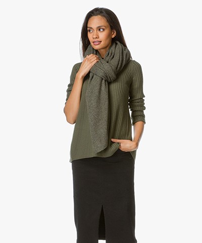 Repeat Oversized Cashmere Scarf - Olive
