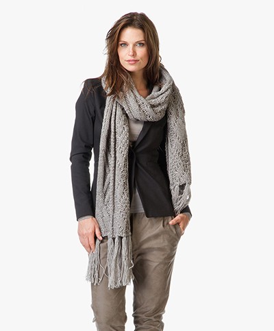 Drykorn Ivo Chunky Knit Scarf - Taupe