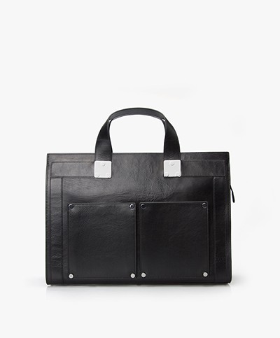 Filippa K Leather Briefcase - Black