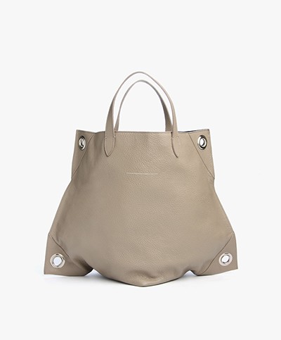 MM6 Leather Shoulder Bag - Taupe