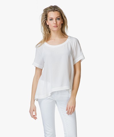 Charli Sachi Zijden Shirt - Off-white