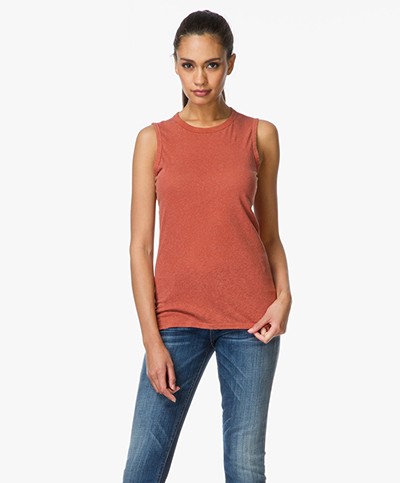 James Perse Inside Out Tomboy Tank Top - Rust