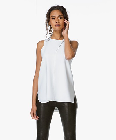 Alexander Wang A-line Tank with Stud Closure - Frost