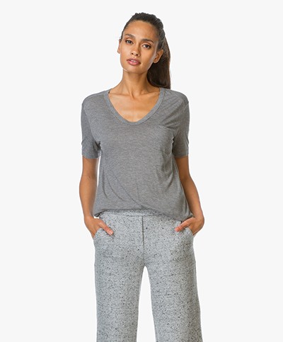 T by Alexander Wang Classic Tee with Pocket - Heather Grey