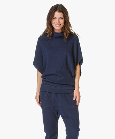 Sunday in Bed Jules Poncho Sweater - Navy