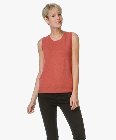 Repeat Cashmere Sleeveless Pullover - Spice