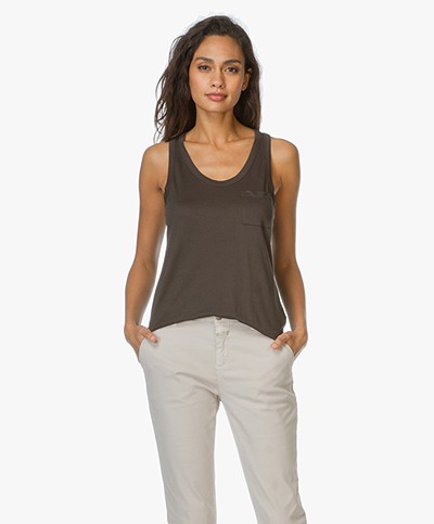 T by Alexander Wang Jersey Tank Top - Forest