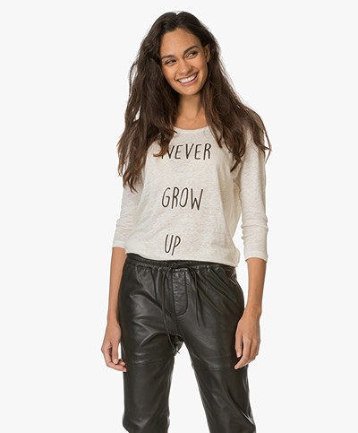 Ba&sh Fear 'Never Grow Up' T-shirt - Ecru