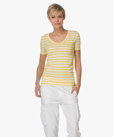 Petit Bateau Striped T-shirt - Lait/Shine