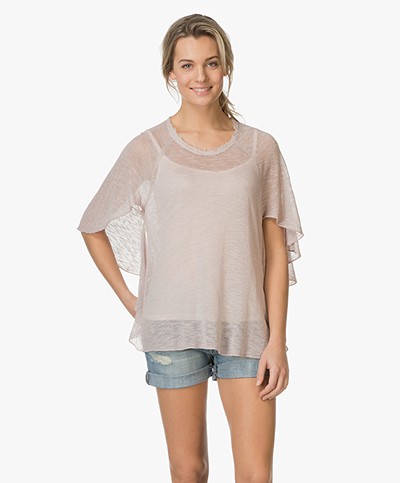 BRAEZ Top with Butterfly Sleeves - Mud
