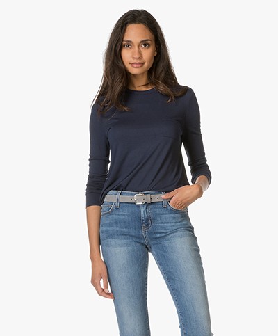 T by Alexander Wang Long Sleeve with Chest Pocket - Indigo 