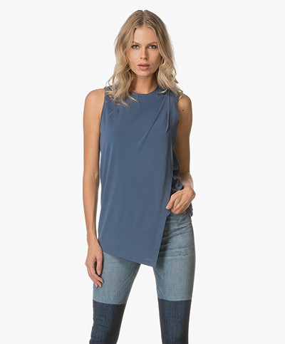 By Malene Birger Buckled Crepe Top Awyni - Pacifik