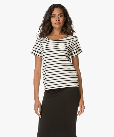 Breizh La Mer Striped Shirt - Ecru/Black