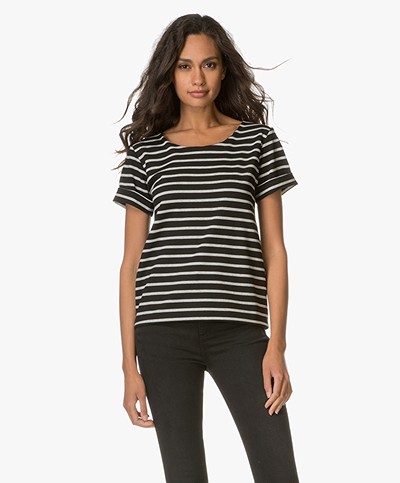 Breizh La Mer Striped Shirt - Black/Grey