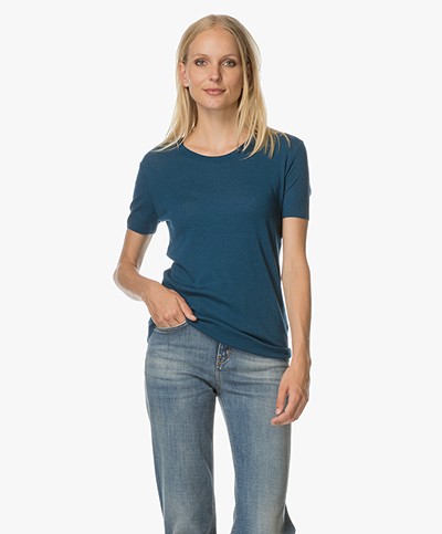 Majestic Cashmeremix T-shirt - Baltic Blue