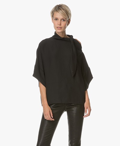 IRO Handel Top with Cut-out Detail - Black 