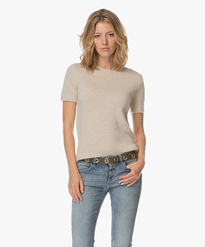 Theory Tolleree Cashmere Top - Light Heather Clay