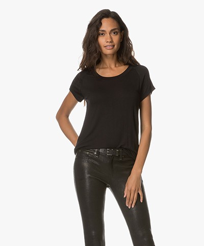 American Vintage Tibo T-shirt with Raglan Sleeves - Black